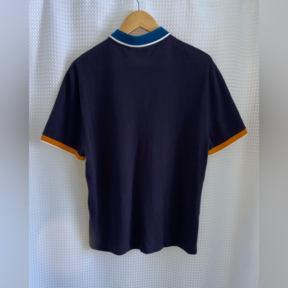 Vintage LACOSTE L!VE navy blue 100% cotton pique polo size 7 / Large - Picture 9 of 10